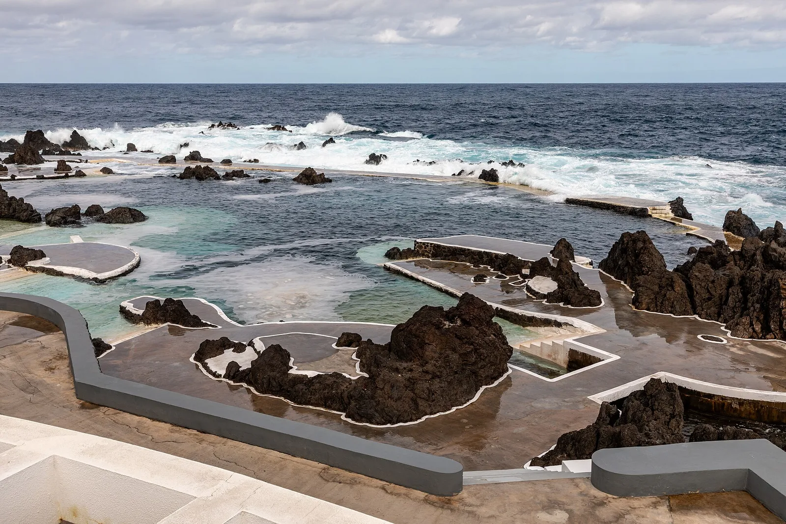 The volcanic natural swimming pools at Porto Moniz on Madeira's north coast