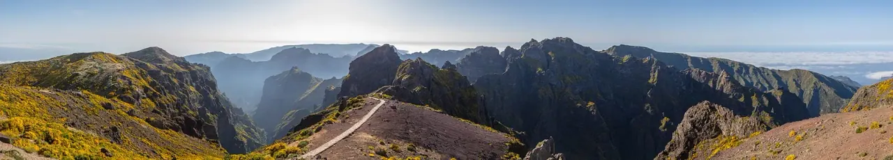 The volcanic ridges of Pico do Arieiro rising above a sea of cloud