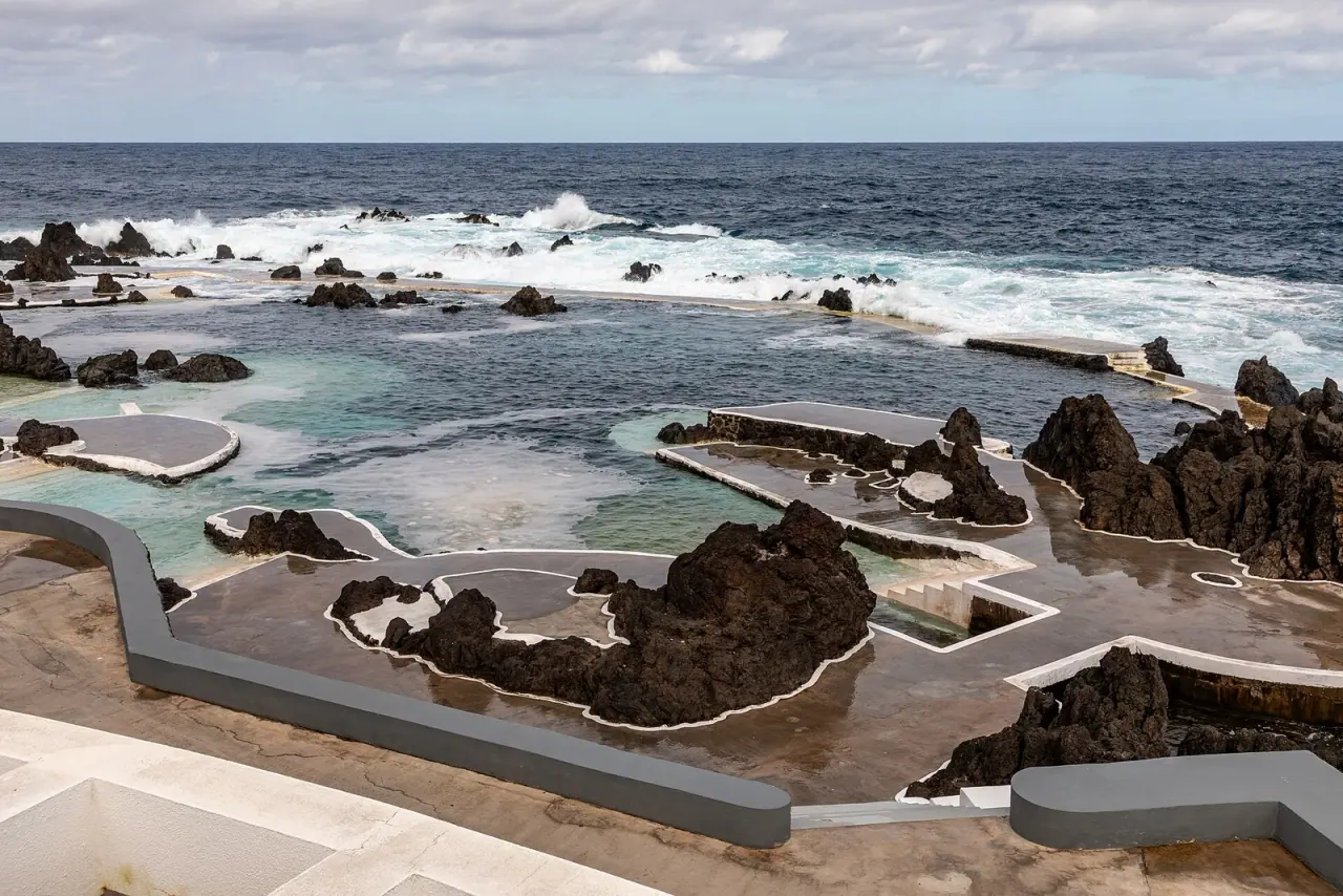 The volcanic natural swimming pools at Porto Moniz on Madeira's north coast