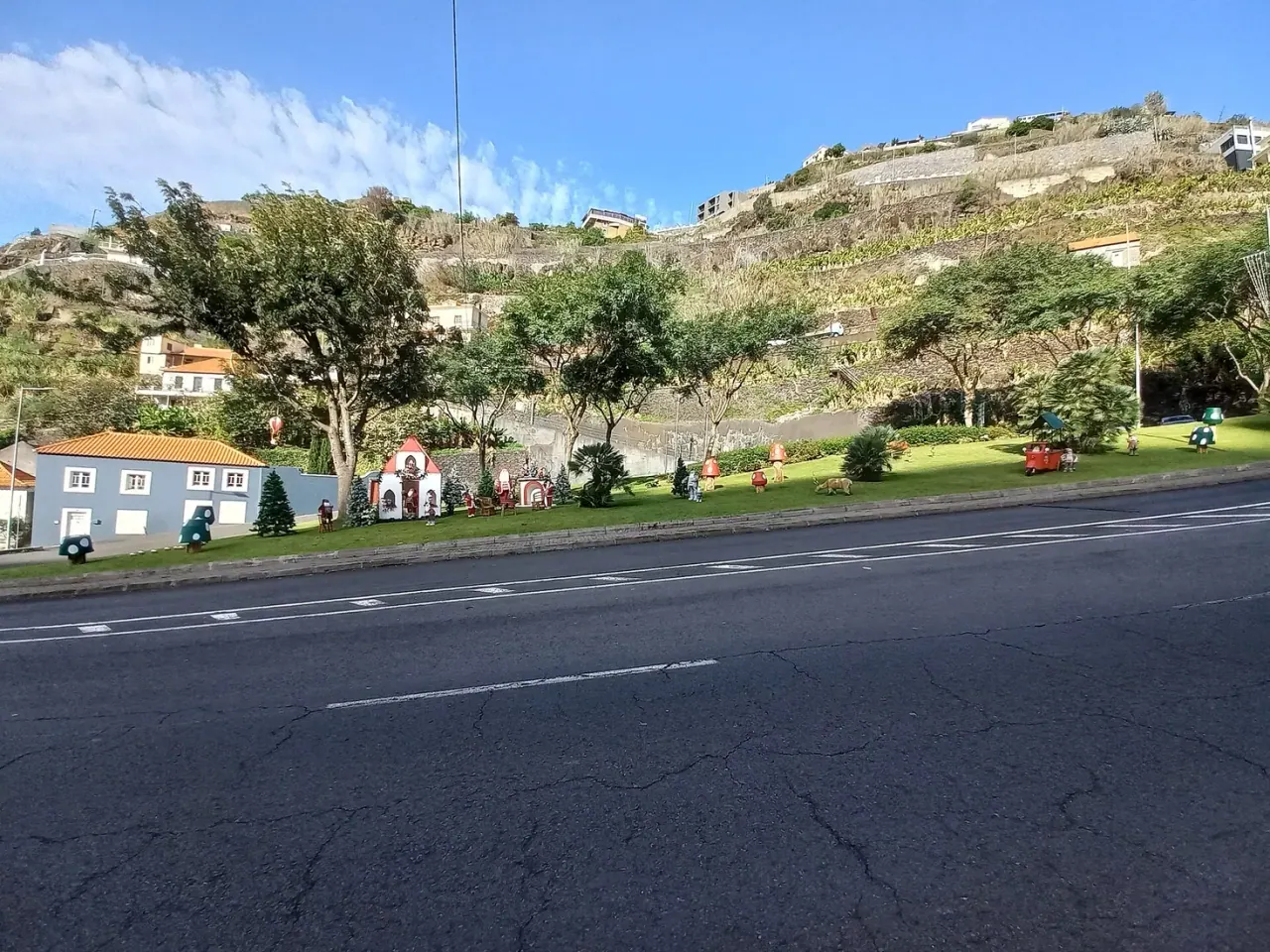 Village streets and houses in Calheta